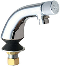 Chicago 807-E12ABCP Single Inlet Metering Sink Faucet