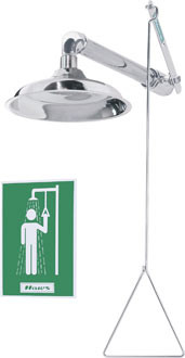 Haws 8123HPCP Horizontal-Mounted Chrome-Plated Drench Shower