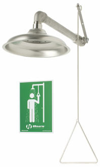 Haws 8133H Horizontal-Mounted Stainless Steel Drench Shower