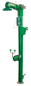 Haws 8317CTFP Heat-Traced Combination Drench Shower & Feather-Flo Eye/Face Wash