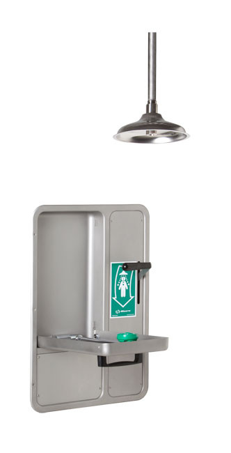 Haws 8356WCC AXION Recessed Wall Mounted Eye/Face Wash & Drench Shower