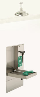 Haws 8356WC Recessed Barrier-Free Combination Drench Shower & Omni-Flo Eye/Face Wash (Discontinued)