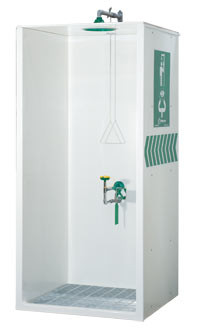 Haws 8605WC AXION MSR Fiberglass Combination Drench Shower & Eye/Face Wash
