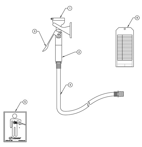 Haws 8901B Eye/Face Spray Parts Breakdown