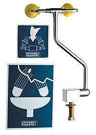Chicago 9010-NF Swing Down Deck-Mounted Eye/Face Wash (Discontinued)