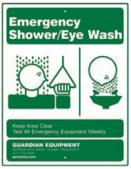 Guardian AP250-008G Drench Shower / Eyewash Sign