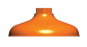 Guardian AP450-032ORG-R 10" Orange ABS Plastic Shower Head with 20 GPM Flow Control and 1" Hex Bushing