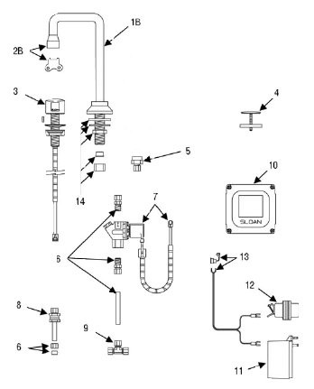 Sloan Optima ETF-770 Faucet Parts Breakdown