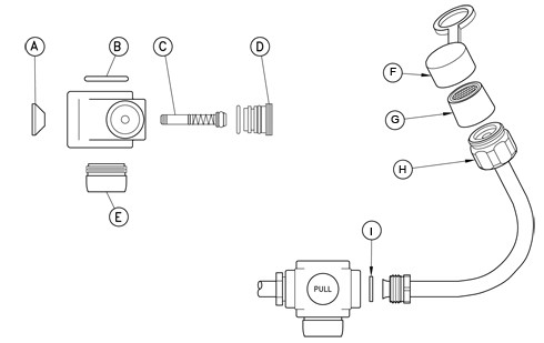 Guardian G1101 Faucet Mouted Eyewash Parts Breakdown