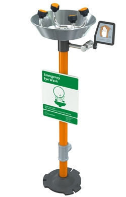 Guardian G1704 Pedestal-Mounted Eye/Face Wash (with Stainless Steel Receptor)