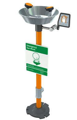 Guardian G1760P Pedestal-Mounted Eye/Face Wash (with Plastic Receptor)
