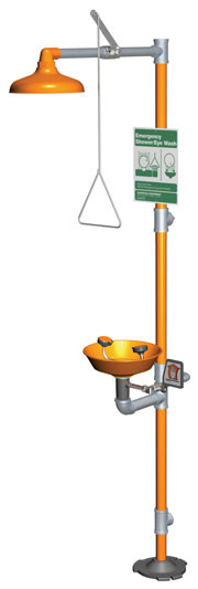 Guardian G1950P Combination Drench Shower & Eye/Face Wash (with Plastic Receptor)