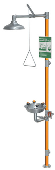 Guardian G1994 Stainless Steel Combination Drench Shower & Eye/Face Wash