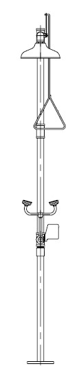 Guardian G1995 Stainless Steel Combination Drench Shower & Eye/Face Wash