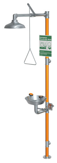 Guardian G1996 Stainless Steel Combination Drench Shower & Eye/Face Wash
