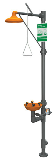 Guardian G1998 PVC Combination Drench Shower & Eye/Face Wash