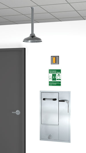 Guardian GBF2152 Recessed Combination Drench Shower & Eye/Face Wash