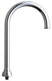 Chicago GN2AFCJKABCP 5-1/4" Flow Control Rigid / Swing Gooseneck Spout 