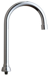Chicago GN2BFCJKABCP 5-1/4" Flow Control Rigid / Swing Gooseneck Spout 
