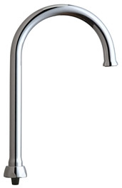 Chicago GN2FCJKABCP 5-1/4" Flow Control Rigid / Swing Gooseneck Spout 