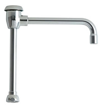 Chicago GN8BVBJKABCP 8" Rigid / Swing Gooseneck Spout with Atmospheric Vacuum Breaker 