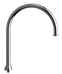 Chicago GN8FCJKABCP 8" Flow Control Rigid / Swing Gooseneck Spout 
