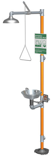 Guardian GVR1903SC Vandal-Resistant Combination Drench Shower & Eyewash