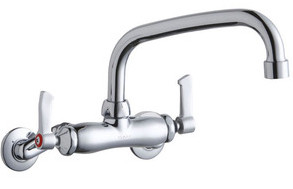 Elkay LK945AT08L2T Wall Mount Faucet, 3"-8" Adjustable  Centers