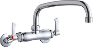 Elkay LK945AT10L2T Wall Mount Faucet, 3"-8" Adjustable  Centers
