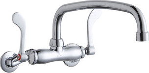 Elkay LK945AT12T4T Wall Mount Faucet, 3"-8" Adjustable  Centers