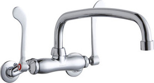 Elkay LK945AT12T6T Wall Mount Faucet, 3"-8" Adjustable  Centers