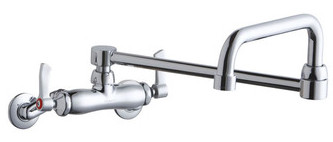 Elkay LK945DS20L2T Wall Mount Faucet, 3"-8" Adjustable  Centers