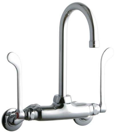 Elkay LK945GN05T6T Wall Mount Faucet, 3"-8" Adjustable  Centers