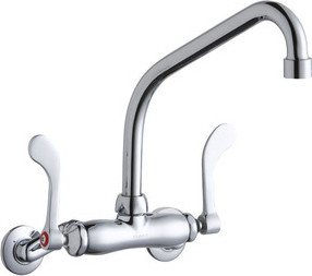 Elkay LK945HA08T4T Wall Mount Faucet, 3"-8" Adjustable  Centers