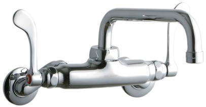 Elkay LK945TS08T4T Wall Mount Faucet, 3"-8" Adjustable  Centers