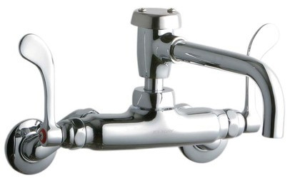Elkay LK945VS07T4T Wall Mount Faucet, 3"-8" Adjustable  Centers