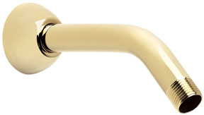 Speakman S-2500-PB 7" Brass Arm & Flange w/ 1/2" MNPT Inlet & Outlet - Polished Brass 