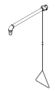Bradley S19-120SSBF Corrison-Resistant Stainless Steel Barrier-Free Drench Shower