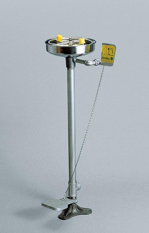 Bradley S19-210SS Pedestal-Mounted Stainless Steel Eye/Face Wash