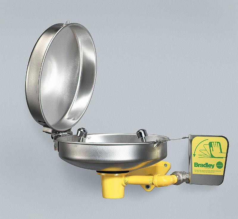 Bradley S19-220DC Eyewash (with Wall Bracket and Hinged Dust Cover)
