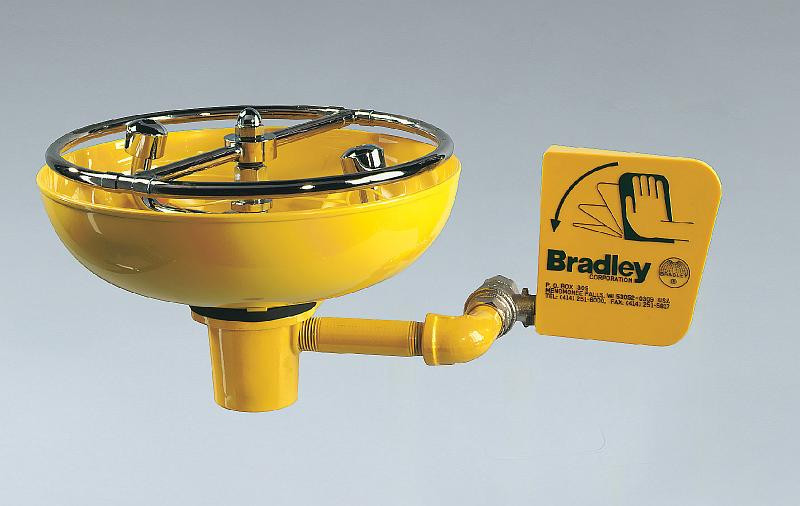Bradley S19-220H Eye/Face Wash (with Wall Bracket and Plastic Receptor)