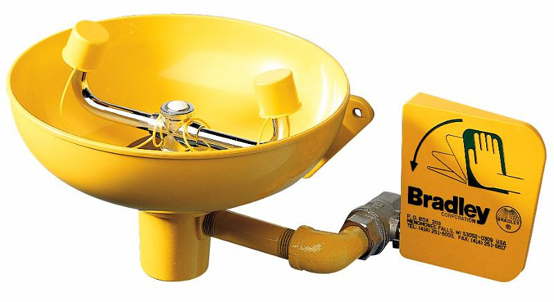 Bradley S19-220 Wall-Mounted Eyewash (with Plastic Receptor)