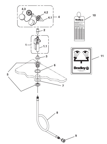Bradley S19-465EFW Parts Breakdown
