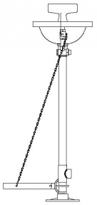 Speakman SE-480 Pedestal-Mounted Eye/Face Wash (with Rectangular Stainless Steel Receptor)