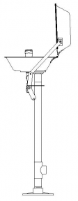 Speakman SE-491-CV Pedestal-Mounted Eye/Face Wash (with Stainless Steel Receptor and Stainless Steel Cover)