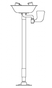 Speakman SE-491-SS Pedestal-Mounted Stainless Steel Eye/Face Wash (with Stainless Steel Receptor)