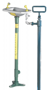 Speakman SE-555 Pedestal-Mounted Eyewash (with Rectangular Stainless Steel Receptor)