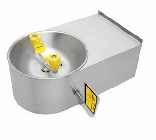 Speakman SE-568 Barrier-Free Wall-Mounted Eyewash (with Stainless Steel Skirt)