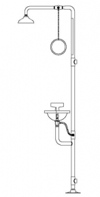 Speakman SE-602 Combination Drench Shower & Eye/Face Wash (with Impeller Action Showerhead)