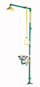 Speakman SE-690-ADA Combination Drench Shower & Eye/Face Wash (with Stainless Steel Receptor and Impeller Action Showerhead)